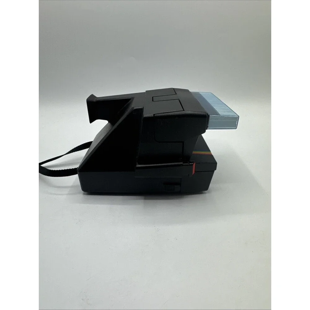 Vintage Original Polaroid OneStep 600 Instant Film Camera Black w/ Strap